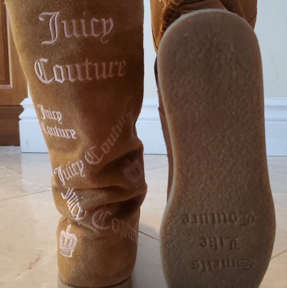 JUICY COUTURE BROWN SUEDE BOOTS - Picture 6 of 11